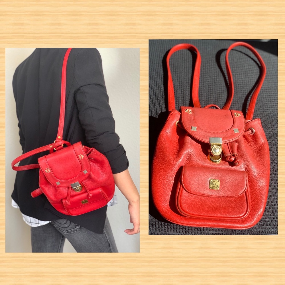 MCM Red Vintage Leather